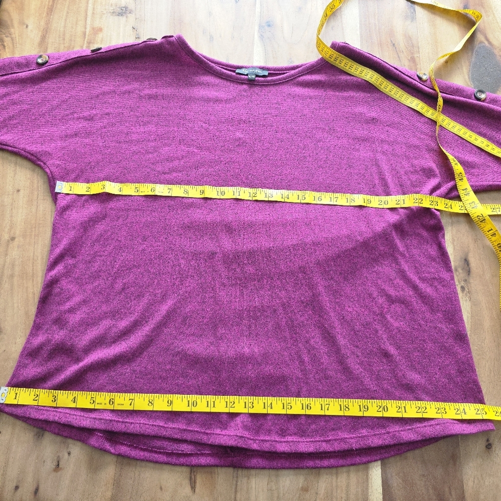 Lily Morgan – Button-Detail Knit Top – Effortless Boho Chic-size XL - Picture 11 of 12